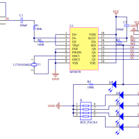 DTMF decoder module met MT8870 chip schema